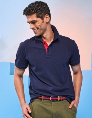 Heren Polo Asquith & Fox Classic Fit Contrast